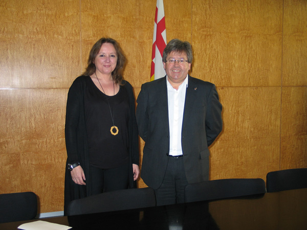 Reunió amb Garcia Bragado. Garcia Bragado i M. Rosa Remolà