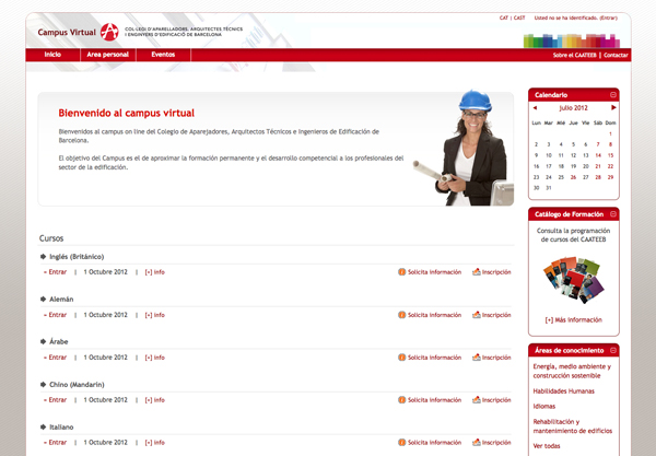 Imatge del Campus On-line del CAATEEB